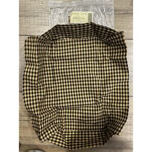 Longaberger Khaki Check Small Serving Tray Basket Liner NEW